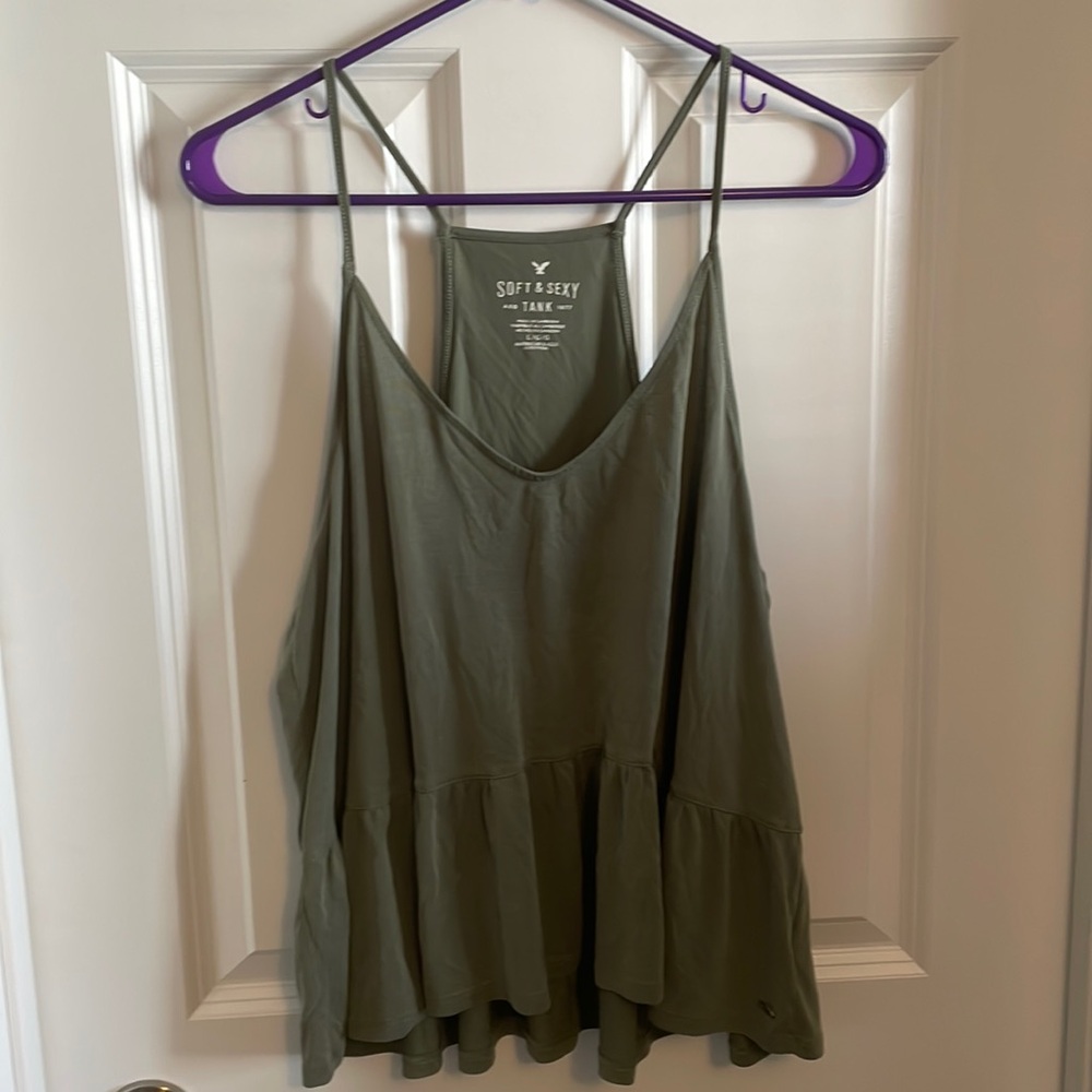 American Eagle Outfitters Olive Green Tank Top
